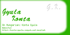 gyula konta business card